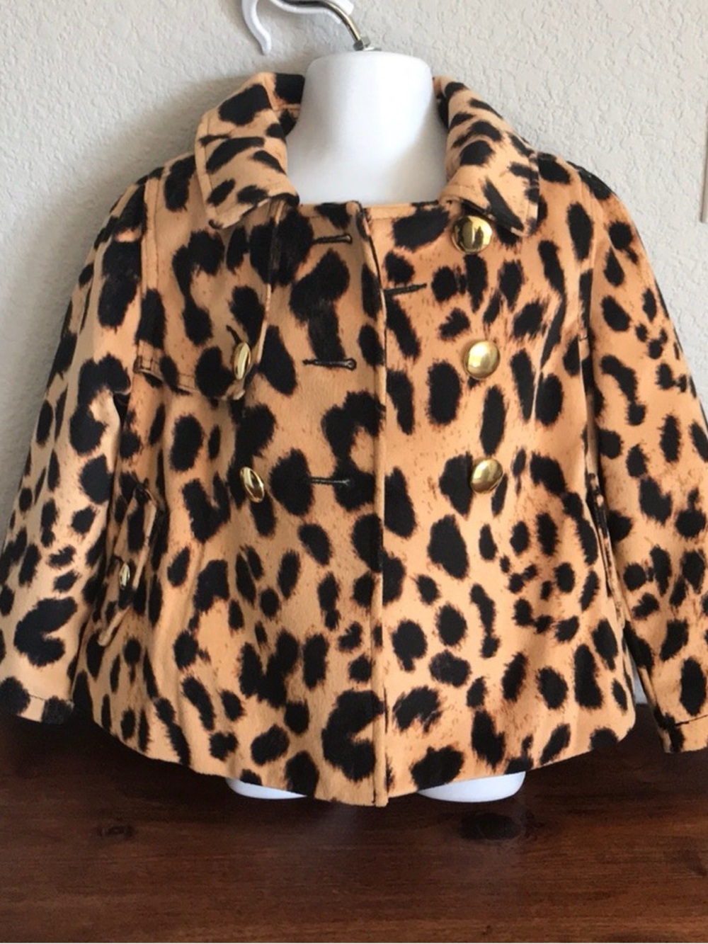 NWOT baby Gap double breasted leopard jacket size 3T